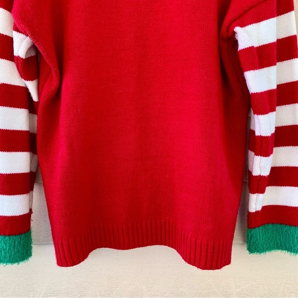 EUC Ugly Christmas Rudolph sweater size XL Red/green/brown - Picture 5 of 5